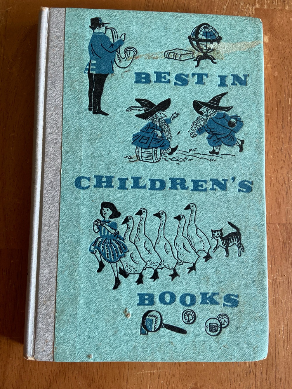 Vintage 50s 1950s Children's Blue Illustrated Story Book stories Rip Van Winkle
